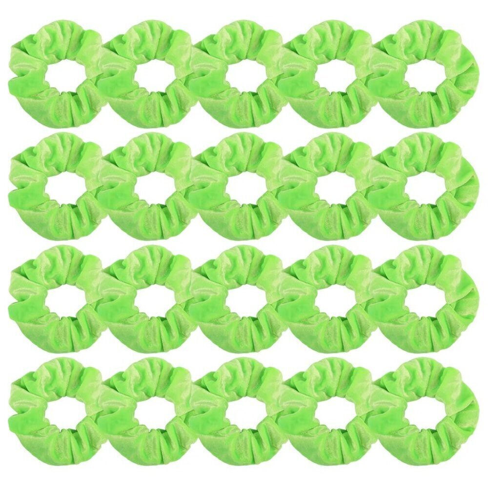 20 Pcs Hair Scrunchies Solid color Soft Scrunchies Hair Ties Green Velvet Scrunc